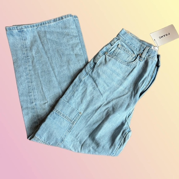 Frame Size 28 Le Pixie High Rise Baggy Pkt Genoa Jean In Genoa NWT - Picture 2 of 8